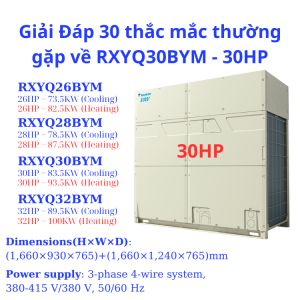 Giải Đáp 30 thắc mắc thường gặp về RXYQ30BYM - 30HP