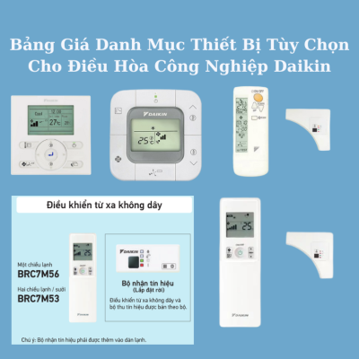Bảng Giá Danh Mục Thiết Bị Tùy Chọn Cho Điều Hòa Công Nghiệp Daikin