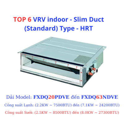 TOP 6 VRV indoor - Slim Duct (Standard) Type - HRT