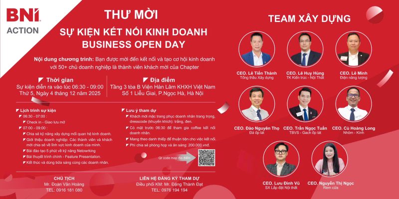 Business Open Day BNI Action 04.12.2025